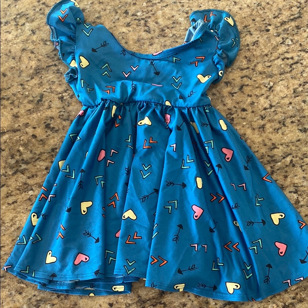 Dot Dot Smile Blue and White Tiered Ruffle Sundress